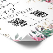 Bloemen Anjer Tip Uw Bartender Trouwbord Poster (Hoek)