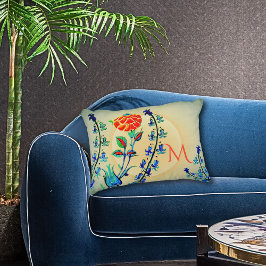  Bloemen Anjer Tulpen Monogrammed Accent Kussen