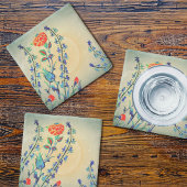  Bloemen Anjer Tulpen Monogrammed Stenen Onderzetter