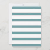 Bloemen Anker Nautische Bruiloft Blauwgroen Aqua B Kaart (Achterkant)