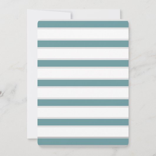 Bloemen Anker Nautische Bruiloft Blauwgroen Aqua B Kaart (Achterkant)