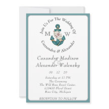 Bloemen Anker Rope Beach Bruiloft Blauwgroen Aqua 