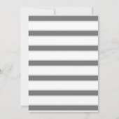 Bloemen Anker Wit Zilver Grijs Nautische Bruiloft Kaart (Achterkant)