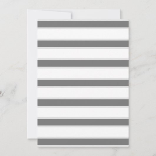 Bloemen Anker Wit Zilver Grijs Nautische Bruiloft Kaart (Achterkant)