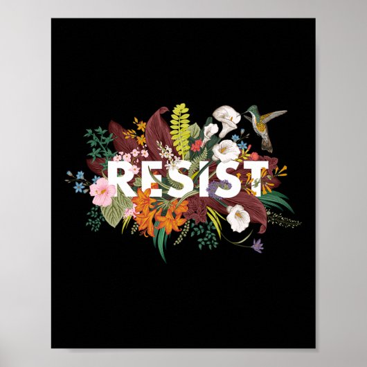 Bloemen Anti Trump politiek protest Poster (Voorkant)