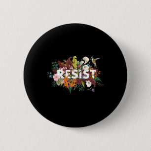 Bloemen Anti Trump politiek protest Ronde Button 5,7 Cm