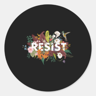 Bloemen Anti Trump politiek protest Ronde Sticker