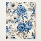 Bloemen Antiek Blauw Wit Cream Wildflower Planner (Achterkant)