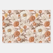 Bloemen Antiek Blush Perzik Boho Wildflower Inpakpapier Vel (Voorkant 3)