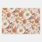 Bloemen Antiek Blush Perzik Boho Wildflower Inpakpapier Vel (Voorkant 2)