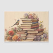 Bloemen antiek boek Decoupage Tissuepapier (Voorkant)
