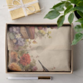 Bloemen antiek boek Decoupage Tissuepapier (Geschenk)