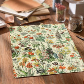  bloemen Antiek botanische flora Tissuepapier