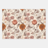 Bloemen Antiek Cream Blush Boho Wildflower Inpakpapier Vel (Voorkant 3)