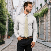 Bloemen Antiek Groen Personaliseer Initiaal Stropdas