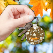  Bloemen Antiek Groen Personaliseer Naam Sleutelhanger