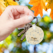  Bloemen Antiek Groen Personaliseer Naam Sleutelhanger