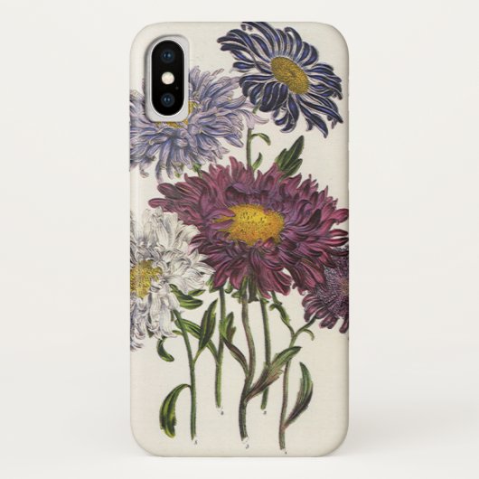 bloemen, Antiek Paarse roosterbloemen Case-Mate iPhone Case (Achterkant)