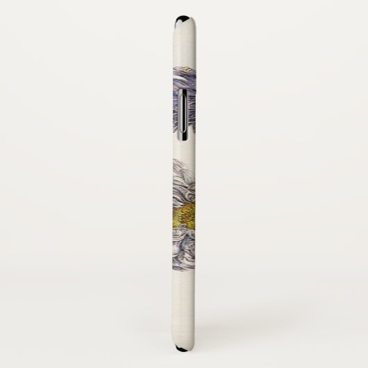 bloemen, Antiek Paarse roosterbloemen Case-Mate iPhone Case (Achterkant / rechts)