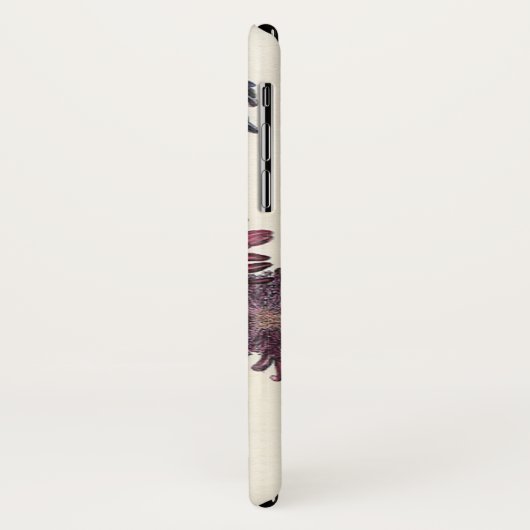 bloemen, Antiek Paarse roosterbloemen Case-Mate iPhone Case (Achterkant/links)