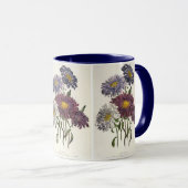  bloemen, Antiek Paarse roosterbloemen Mok (Voorkant rechts)