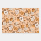 Bloemen Antiek Perzik Crème Boho Wildflower Inpakpapier Vel (Voorkant 2)