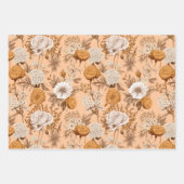 Bloemen Antiek Perzik Crème Boho Wildflower Inpakpapier Vel (Voorkant)