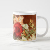 bloemen Antiek Roos leven nog steeds Grote Koffiekop (Rechts)