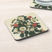  bloemen, Antiek Rozen van tuinbouw Drankjes Onderzetter (Linkerzijde)