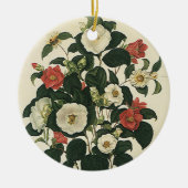 bloemen, Antiek Rozen van tuinbouw Keramisch Ornament (Voorkant)