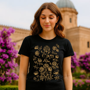 Bloemen Antieke Botanische Kunst T-shirt