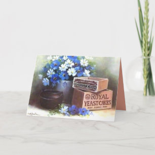 Bloemen Antieke Houten Adverteren kratten Kaart