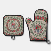  Bloemen Applique van Ludington Ovenwant & Pannenlap Set (Voorkant)