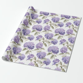 Bloemen aquarel - Lavendel Paarse Hydrangeas Cadeaupapier