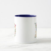 Bloemen Aquarel Letter D Monogram Mok (Midden)