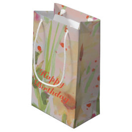 Bloemen aquarel ontworpen klein cadeauzakje