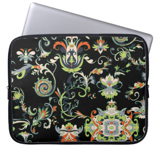 Bloemen Arabisch Ornament: Naadloos Traditioneel Laptop Sleeve