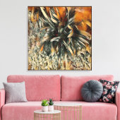 Bloemen Art Brown Trimmen Canvas Afdruk (Insitu (Woonkamer))