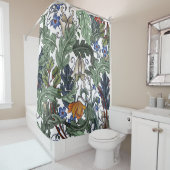 Bloemen, art deco, modern, naadloos. douchegordijn (In situ)