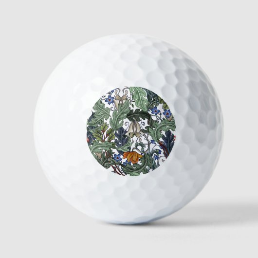 Bloemen, art deco, modern, naadloos. golfballen (Voorkant)