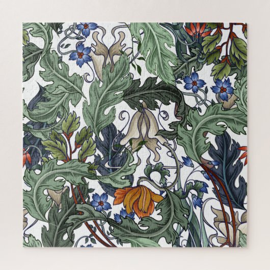 Bloemen, art deco, modern, naadloos. legpuzzel (Verticaal)