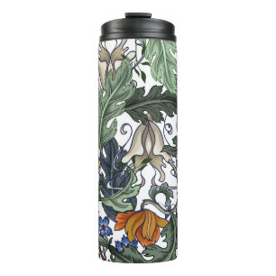 Bloemen, art deco, modern, naadloos. thermosbeker
