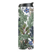 Bloemen, art deco, modern, naadloos. thermosbeker (Gedraaid links)