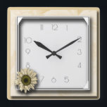 Bloemen art deco vierkante klok<br><div class="desc">Geweldig klokontwerp. Je zult het leuk vinden als anderen. U kunt dit ontwerp vrij gebruiken voor andere producten die u wilt of om jouw tekst aan te passen en toe te voegen. Volg me voor meer. Met vriendelijke groet. Een leuke dag.</div>