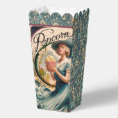  Bloemen Art Nouveau Advertentie Popcorn Bedankdoosjes (Achterkant)