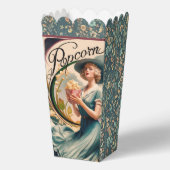 Bloemen Art Nouveau Advertentie Popcorn Bedankdoosjes (Voorkant)