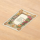  Bloemen Art Nouveau Bruiloft Acryl Uitnodigingen (Laagn)