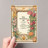 Bloemen Art Nouveau Bruiloft Acryl Uitnodigingen (Insitu (Draagbaar))