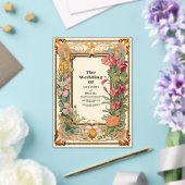  Bloemen Art Nouveau Bruiloft Acryl Uitnodigingen (Insitu (Huwelijk))