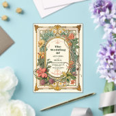  Bloemen Art Nouveau Bruiloft Acryl Uitnodigingen (Insitu (Huwelijk))